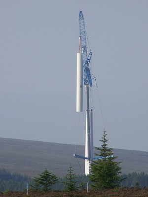 View of the landscape surrounding the Clashindarroch Wind Farm