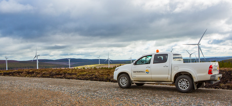 Panoramic view of the Clashindarroch Wind Farm site