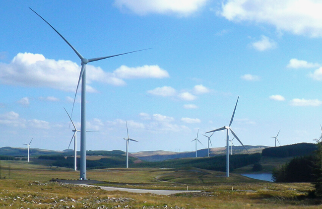 Wind turbines at Pen y Cymoedd wind farm