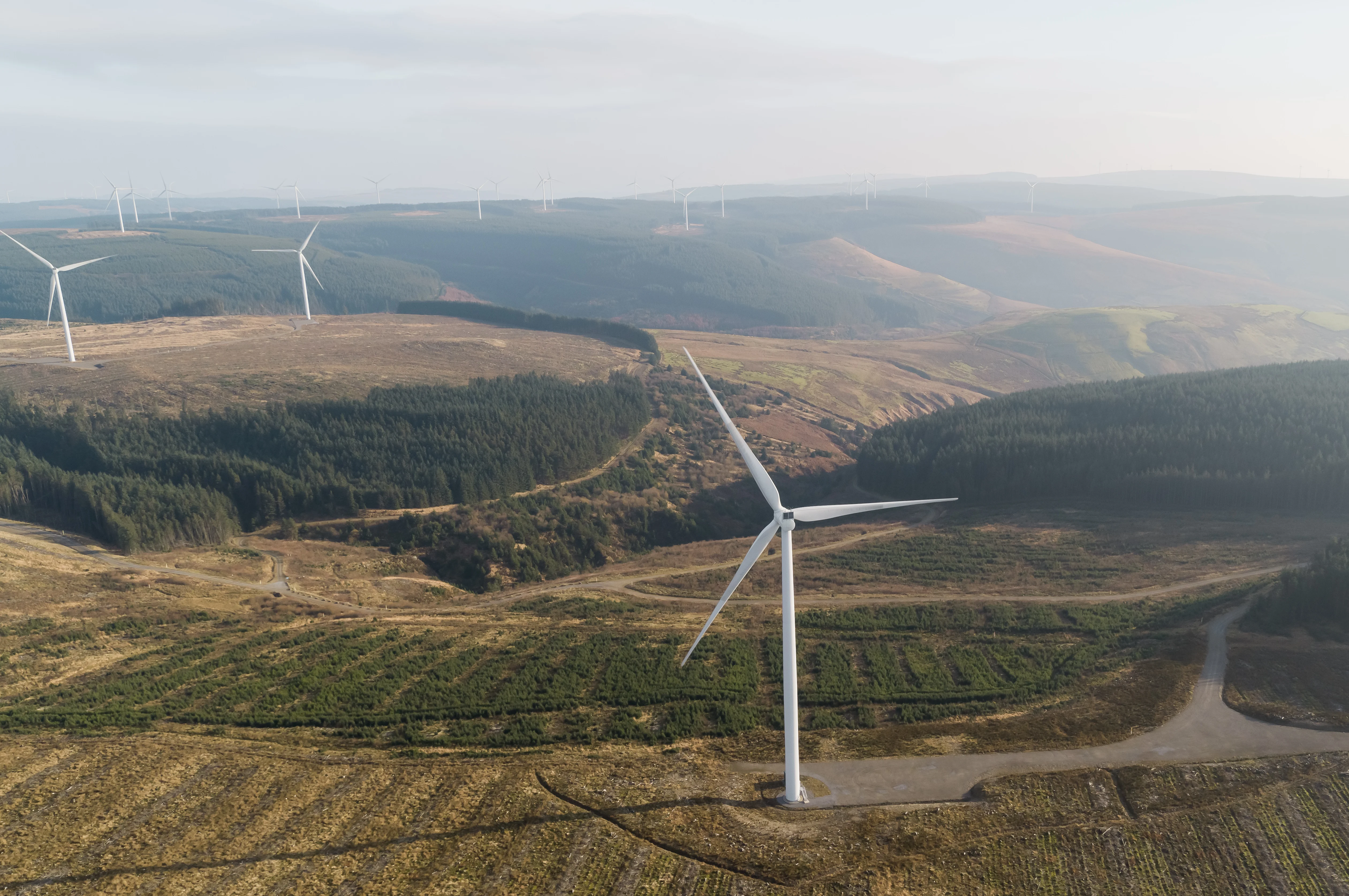 Pen y Cymoedd Wind Farm, featuring the UK's tallest onshore turbines